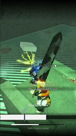 Catch Sparkling Distraught Scrap Metal in Fisch. Roblox