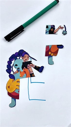 poppy playtime chapter 5 lilly lovebraids with her buddy pencil connect puzzle #poppyplaytime #trend