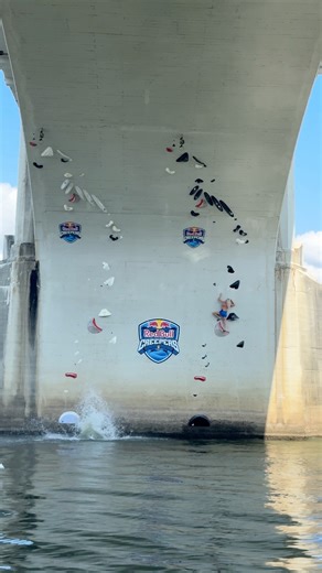 Exciting times trying the Red Bull Creepers route in Chattanooga in August! And no shame in bailing when it felt too scary 😂😂😂 Shout out to athletes who are comfortable going to the top…it felt like a long way down from where I bailed ☠️😂 | Sierra Blair