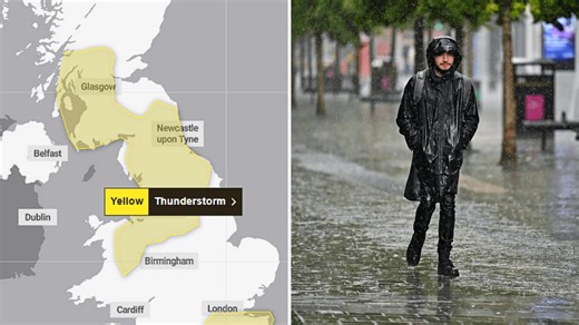 Scots to be battered by thunderstorms as severe 'danger to life' warning issued