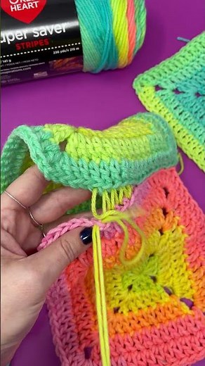 Seamless Granny Square Join | Mattress & Ladder Stitch Tutorial