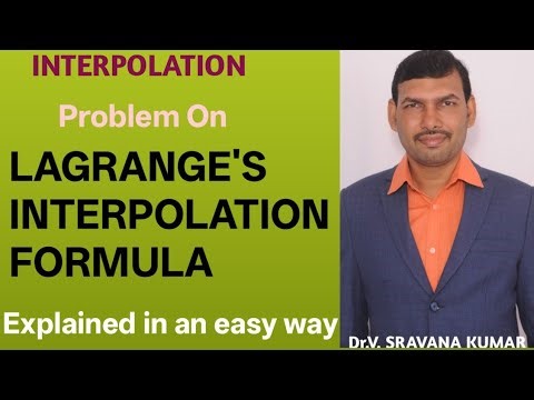 Lagranges Interpolation Formula ‪@VATAMBEDUSRAVANKUMAR‬
