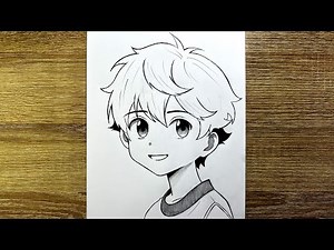 Comment dessiner un garçon en style anime | Dessiner un anime crayon facile | Tuto dessin Manga