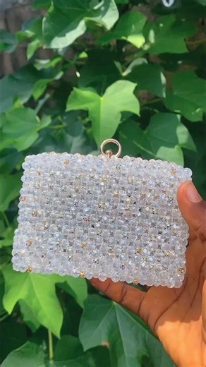 This Crystal Beaded Bag Sparkles SO Much ✨ #shortsfeed #BeadedBag #KissLockBag #CrystalBag #DIYBag