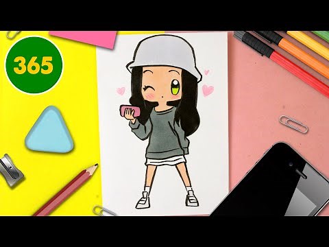 COMMENT DESSINER UNE FILLE KAWAII – Dessins kawaii facile - comment dessiner des personnages kawaii