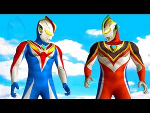 Ultraman Gaia Supreme & Ultraman Cosmos Future - TAG HD Remaster Battle Mode ★Play ウルトラマン FE3
