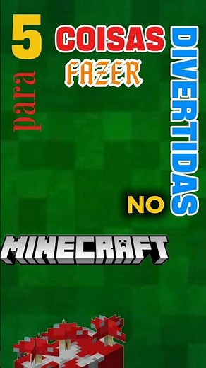 5 FUN THINGS TO DO IN MINECRAFT! #Minecraft #shorts #shortsfeed