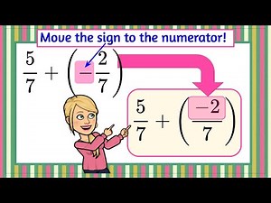 4 Steps to Add Rational Numbers in Fraction Form | Grade 7 Math | 7.NS.A.1 💚
