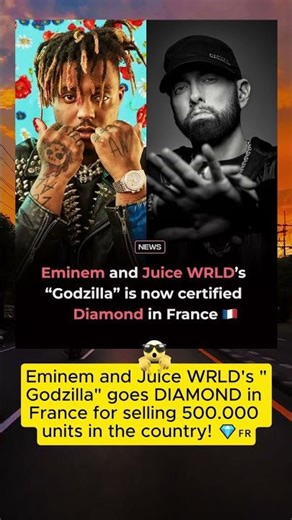 Eminem & Juice WRLD’s “Godzilla” Goes Diamond in France 🇫🇷 #Eminem #JuiceWRLD #Godzilla