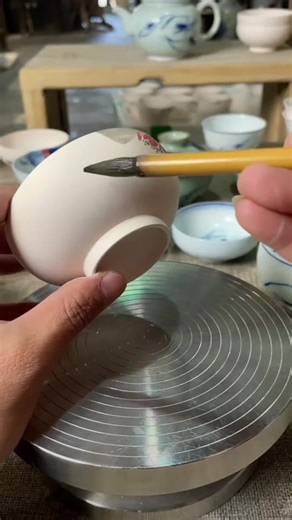 教您怎麼在陶瓷上畫魚2 Как нарисовать рыб на керамике How to Paint Fish on Ceramics #手藝人 #陶瓷藝術 #陶瓷 #中國藝術 #收藏