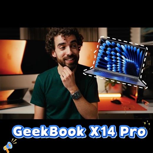 Meet the GeekBook X14 Pro — Ultra Light. Ultra Powerful. The world’s lightest all-metal laptop, designed for modern work and creativity. 💻 Same performance as MacBook Air, at half the price. ✔ Pre-installed Windows 11 Pro ✔ Advanced AI acceleration for smooth video editing ✔ Massive 72Wh battery, up to 16 hours of use ✔ Perfect for business, remote work, and home office | GEEKOM