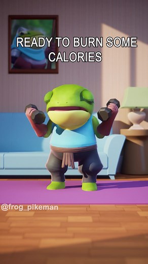 Funny Frog Workout Meme: I Can Do This!