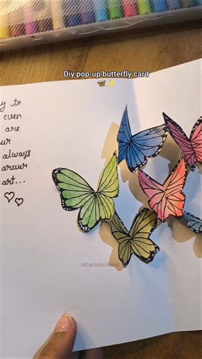 Diy pop-up butterfly card 🦋✨ #art #ytshort #shortsfeed #diypopupcard #popupcard