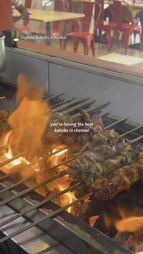 Ashra 💫 on Instagram: "Some kebabs are worth melting for… 🤤🔥 I visited the @yaghmakababs in Chennai and it blew my mind. We ordered the special platter, Jama Masjid roll 🌯 , mutton kebab roll and a refreshing Sherbet! It filled my tummy and heart! 💓 🍗 📍Yaghma Kababs, Thousand Lights, Chennai #ad [best food in chennai, chennai food blogger, chennai restaurants, chennai foodie, best kababs in chennai, kebab]"