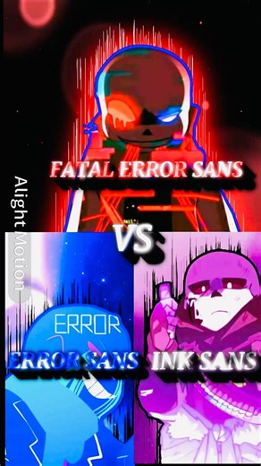 Fatal Error Sans vs Error sans & Ink sans #undertale #undertaleau #inksans #errorsans