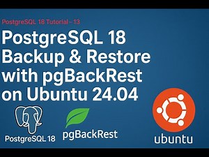 PostgreSQL 18 Backup & Restore with pgBackRest on Ubuntu 24.04 | Full Step-by-Step Guide #pgbackrest