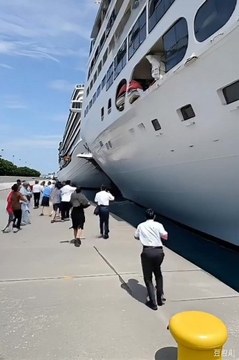 # _Cruise_Ship_Collision_at_Dock!_Unbelievable_Impact___Crowd_Reaction_#ShipCollision_# | Monika Fashion Studio