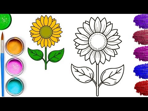How to draw a Sunflower Very Easy | Drawing of Sunflower