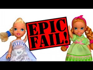 Elsa and Anna toddlers try to create squishies