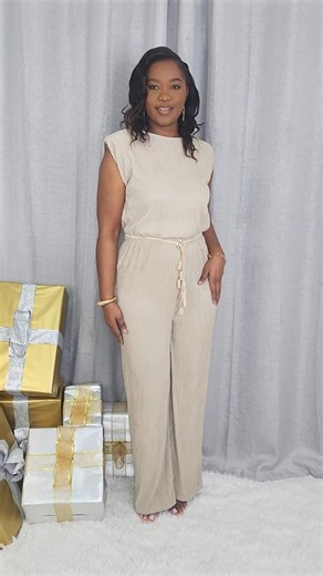 7.3K views · 75 reactions | ✨ One jumpsuit, endless possibilities! Available in 5 stunning colors, this classy look is perfect for every festive occasion Available for only $250 Stretchy and comfortable! Our model is wearing size medium. Style it your way and make a statement this holiday season! ❄️ Which color are you choosing? | Candy Girls | Facebook