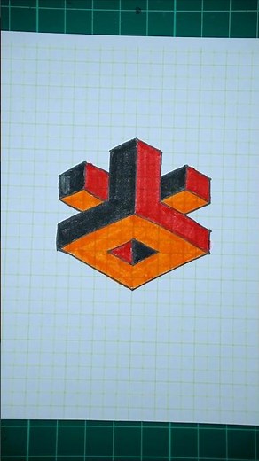 3D Optical Illusion Drawing 🤯 Creative Drawing Ideas✨ Easy Trick Art Tutorial #3DArt