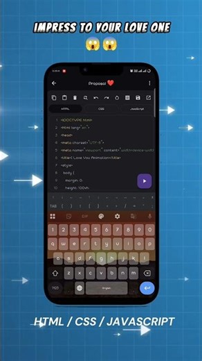 💻 Impress Your Crush with This Coding Magic ❤️ | HTML CSS JavaScript #trending #coding