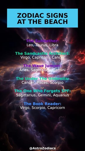 Your Beach Persona Based on Your Sign