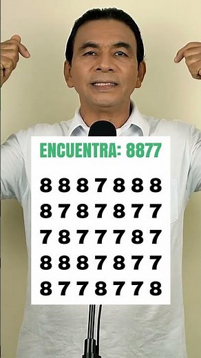 Only a persistent person can find the 8877, in just 10 seconds...