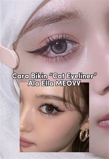 Cat eyeliner tutorial ala “Ella MEOVV” #eyeliner #eyelinertutorial #kpop #makeuptutorial