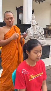 2.9M views · 23K reactions | Beautiful Buddhist girl long hair to clean headshave at a temple for nun ceremony #clean_headshave #womanheadshave #bladGirl #hairdonationforcancerpatients #baldisbeautiful #longtoshorthaircut #selfheadshave #hairdonationforcancer | Girls long Hair to Headshave | Facebook