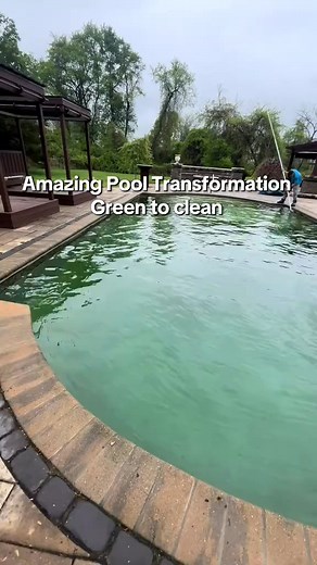 Watch this full green-to-clean pool transformation unfold with no voiceover – just a satisfying beat as we flip this algae swamp into a crystal clear swimming pool. This pool started off with heavy green algae buildup, zero chlorine, and completely stagnant water. We performed a full pool rescue: ✔️ Added high-dose chlorine shock to kill algae instantly ✔️ Brushed pool walls and floor to break up algae blooms ✔️ Vacuumed sludge and debris from the bottom ✔️ Backwashed the sand filter to remove c