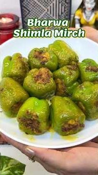 Aloo Masala Stuffed Bharwa Shimla Mirch - Masaledar Bharwa Mirchi #bharwamirchi #shimlamirch #sabzi