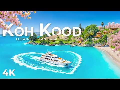 [4K] Koh Kood 🇹🇭 Secluded Tropical Paradise & Crystal Clear Waters with Deep House Chill