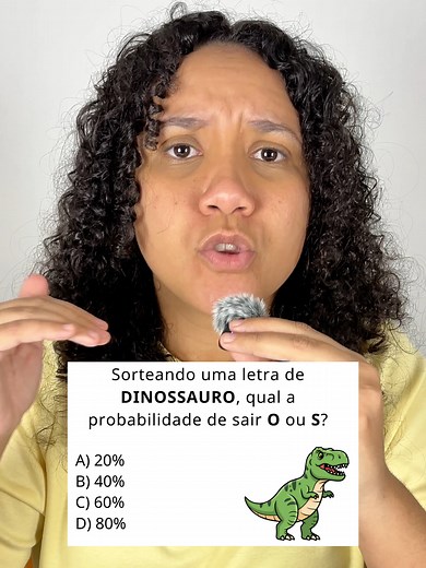 Probabilidade com Dinossauro 🦖 Matemática Divertida