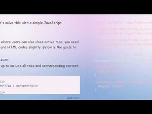 How to Close Active Tabs with JavaScript