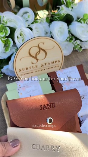 We now offer Live Leather Stamping! Subtle Stamps is our new page dedicated for our Personalized Leather Keepsakes. 🤎 Follow us now at @Subtle Stamps! (blue app and black app) #printopiabtn #subtlestamps #liveleatherstamping #leathercrafts #fypシ゚viral