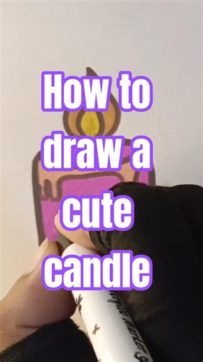 How to Draw a Cute Candle part 2🕯️ | Easy Aesthetic Drawing
