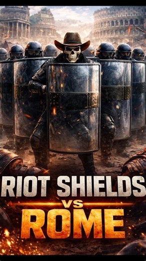 10 Riot Shields vs Ancient Rome… Who Wins? #skeleton #youtubeshorts