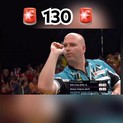 Rob Cross’s HUGE ‘130 Checkout’ @FlandersDartsTrophy in 2025🚨#pdc #darts #2025 #fyp #fy #pro #tour