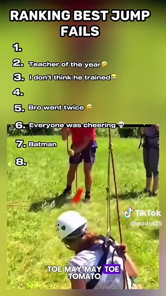 Funny jump fails #ranking #fail #jump #fyp #trending