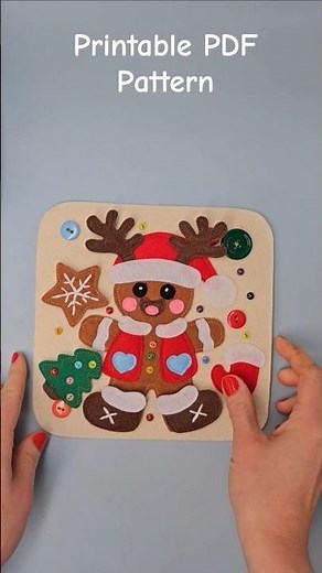 DIY Montessori Christmas Toy 🎄 Gingerbread Quiet Book Page