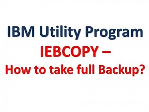 IBM Utility Program - IEBCOPY (JCL explaining copying all members from one PDS to other)