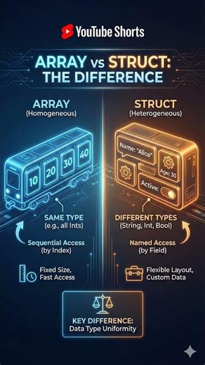 What is the difference between array and struct?