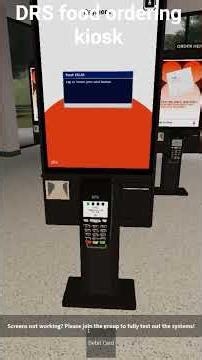 Testing the DRS food ordering kiosk at DRS Testing Place on Roblox