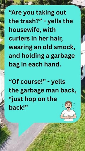 Funny garbage man. :) #shorts #smile #fun # anecdote #good_mood