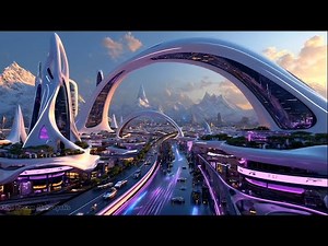 Future City 2150: Flying Cars, Sky Towers & Neon Gardens 4K Sci Fi