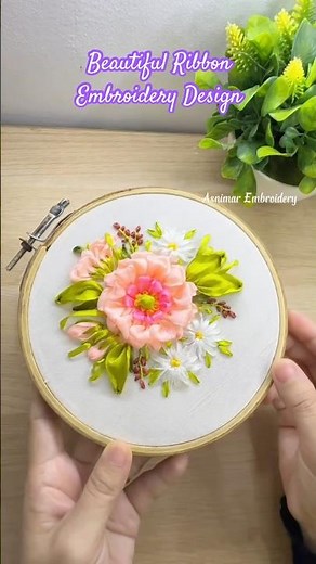 Beautiful Ribbon Embroidery Design & Tutorial