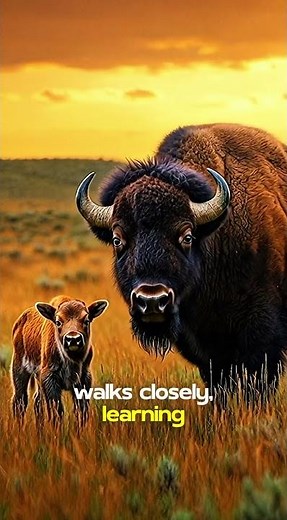 The Mighty American Bison 🦬🔥 | Walking Through the Wild | #bison #wildlife #americanbison #suscribe
