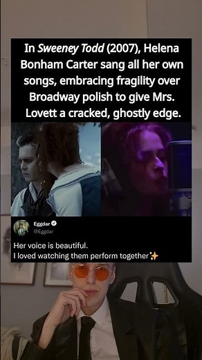 In Sweeney Todd (2007), Helena Bonham Carter sang all her own songs, embracing fragility over