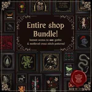 Entire Shop Counted Cross Stitch Bundle • 100  Gothic & Medieval Patterns • Printable PDF Charts • Instant Download • Sampler Pack - Etsy